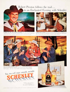 1950 Ad Mark Merit Whiskey Schenley Distributor Robert Preston Enchanted COLL1