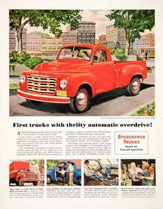 1950 Ad Studebaker Truck Motor Vehicle South Bend Indiana Frederic COLL1