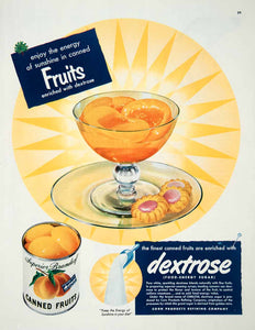 1951 Ad Canned Fruit Dextrose Food Energy Sugar Corn Product Refining COLL2