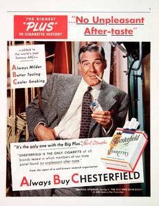 1951 Ad Chesterfield Cigarettes Liggett Myers Tobacco Paul Douglas Actor COLL2