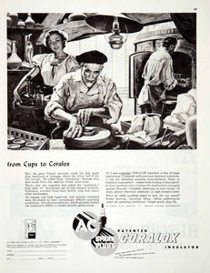 1950 Ad Coralox Insulator Spark Plug General Motors Flint Michigan Blin COLL2