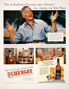 1950 Ad Schenley Blended Whiskey Ezio Pinza Singer Hollywood Actor Star COLL2
