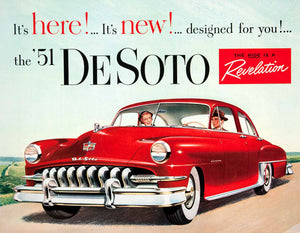 1951 Ad Hernando DeSoto Car Chrysler Corporation Red Custom United States COLL2