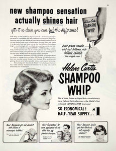 1950 Ad Helene Curtis Shampoo Whip Lanolin Bubbles Lotion Lather Nozzle COLL3
