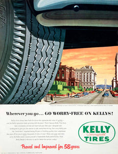 1952 Ad Kelly Springfield Tires Dealer Performance San Francisco Scene COLL3