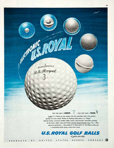 1952 Ad U S Royal Golf Ball Rubber Electronic Silicone Center Jacket COLL3