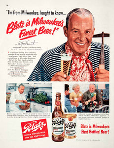 1951 Ad Blatz Beer Milwaukee Alfred Lunt American Theatre Star Genesee COLL3