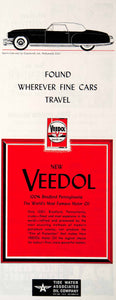 1950 Ad Veedol Motor Oil Tide Water Sport Cabriolet Coachcraft Limited COLL3