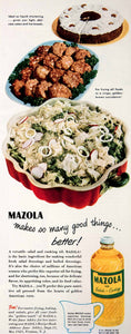 1950 Ad Mazola Salad Cooking Oil Jane Ashley Trenton New Jersey Cake Bread COLL3