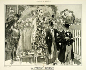 1899 Print Albert Beck Wenzell Parisian Holiday Grand Prix de Paris Horse COLL4