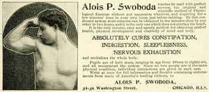 1900 Ad Alois P Swoboda Health Indigestion Exercise Fitness Chicago COLL4