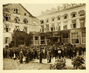 1945 Print French Prisoners War Heidelberg Germany Hotel Victoria Conad CON1