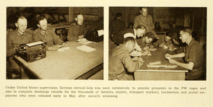 1945 Print German Clerk Prisoner War Security United States World War II CON1