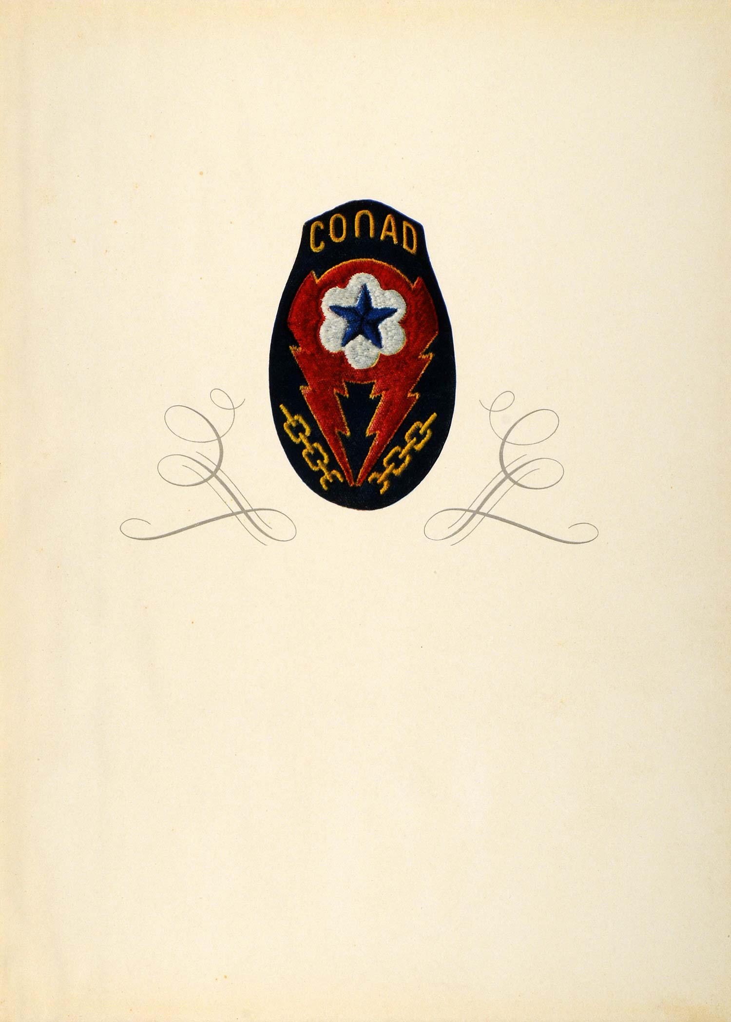 1945 Print CONAD Continental Advance Emblem Insignia Badge Chain Star CON1