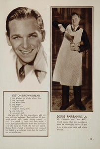 1931 Douglas Fairbanks Jr. Star Boston Brown Bread - ORIGINAL COOK