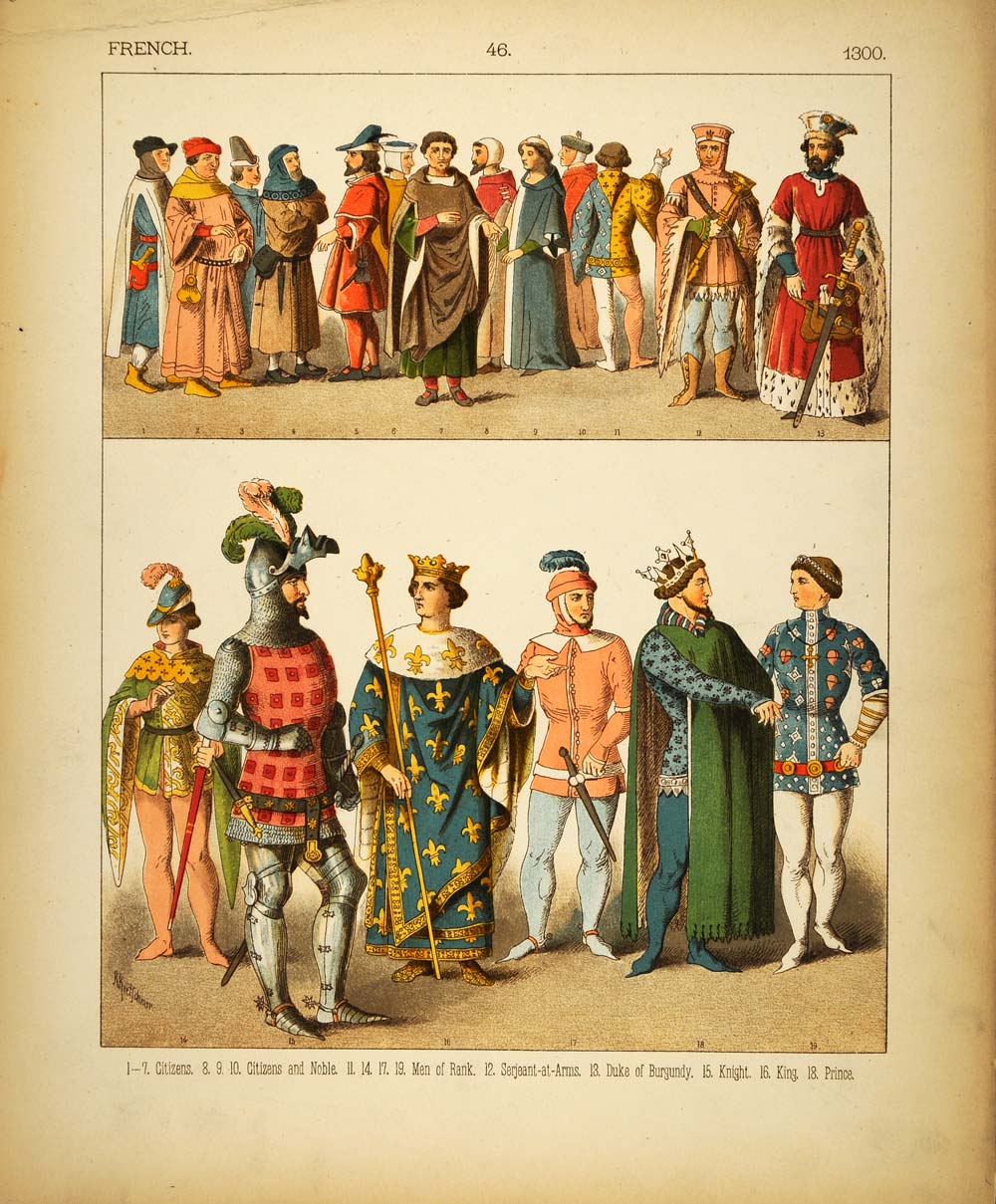 1882 Costume French Medieval Knight Armor King Prince - ORIGINAL COS2