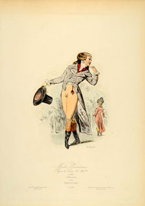 1870 French Gentleman Costume Hat Paris France 1792 - ORIGINAL COS6