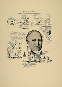 1923 Print G. H. Adamick Arend Drug Co. Chicago Hunter - ORIGINAL CP1
