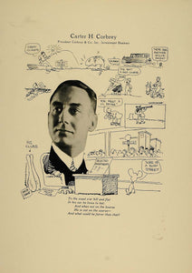 1923 Print Carter H. Corbrey Investment Banker Chicago - ORIGINAL CP1