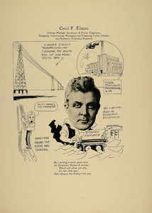 1923 Print Cecil F. Elmes Sanderson & Porter Chicago - ORIGINAL CP1