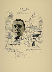 1923 Print H. A. Mulder Chicago Architect Industrial - ORIGINAL CP1