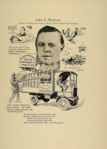 1923 Print John A. Muldoon Chicago Motor Transportation - ORIGINAL CP1
