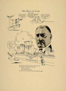 1923 Print Otto Berg von Linde Chicago Real Estate - ORIGINAL CP1