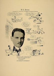 1923 Print B. C. Zernes Co. Chicago Mortgage Financing. - ORIGINAL CP1
