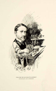 1904 Lithograph Frank Hugh Montgomery Physician Surgeon Chicago Illinois CPC1