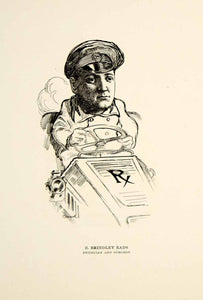 1904 Lithograph B. Brindley Eads Physician Surgeon Chicago Illinois Cesare CPC1