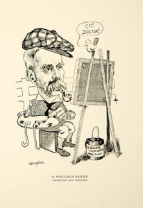 1904 Lithograph E. Stillman Bailey Physician Surgeon Chicago Illinois Art CPC1