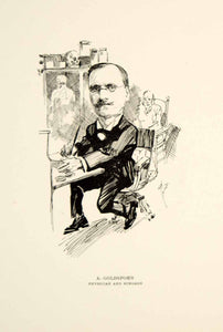 1904 Lithograph A. Goldspohn Physician Surgeon Chicago Illinois H.A. Thiede CPC1