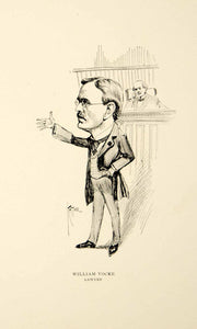 1904 Lithograph William Vocke Lawyer Chicago Illinois M.G. Kettner Cartoon CPC1