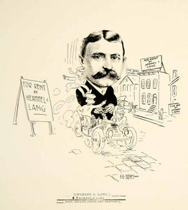 1904 Lithograph Charles A. Lang Hammel Real Estate H.R. Boehm Chicago Art CPC1