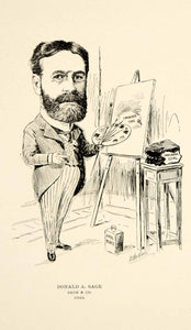 1904 Lithograph Donald A. Sage Coal Chicago Illinois A.S. Harkness Portrait CPC1