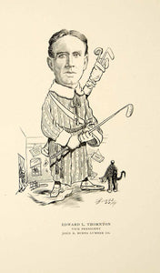 1904 Lithograph Edward L. Thornton John E. Burns Lumber Chicago Illinois CPC1