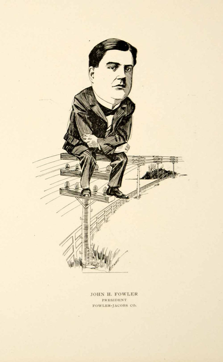 1904 Lithograph John H. Fowler Jacobs Chicago Illinois F.A. Noteware I