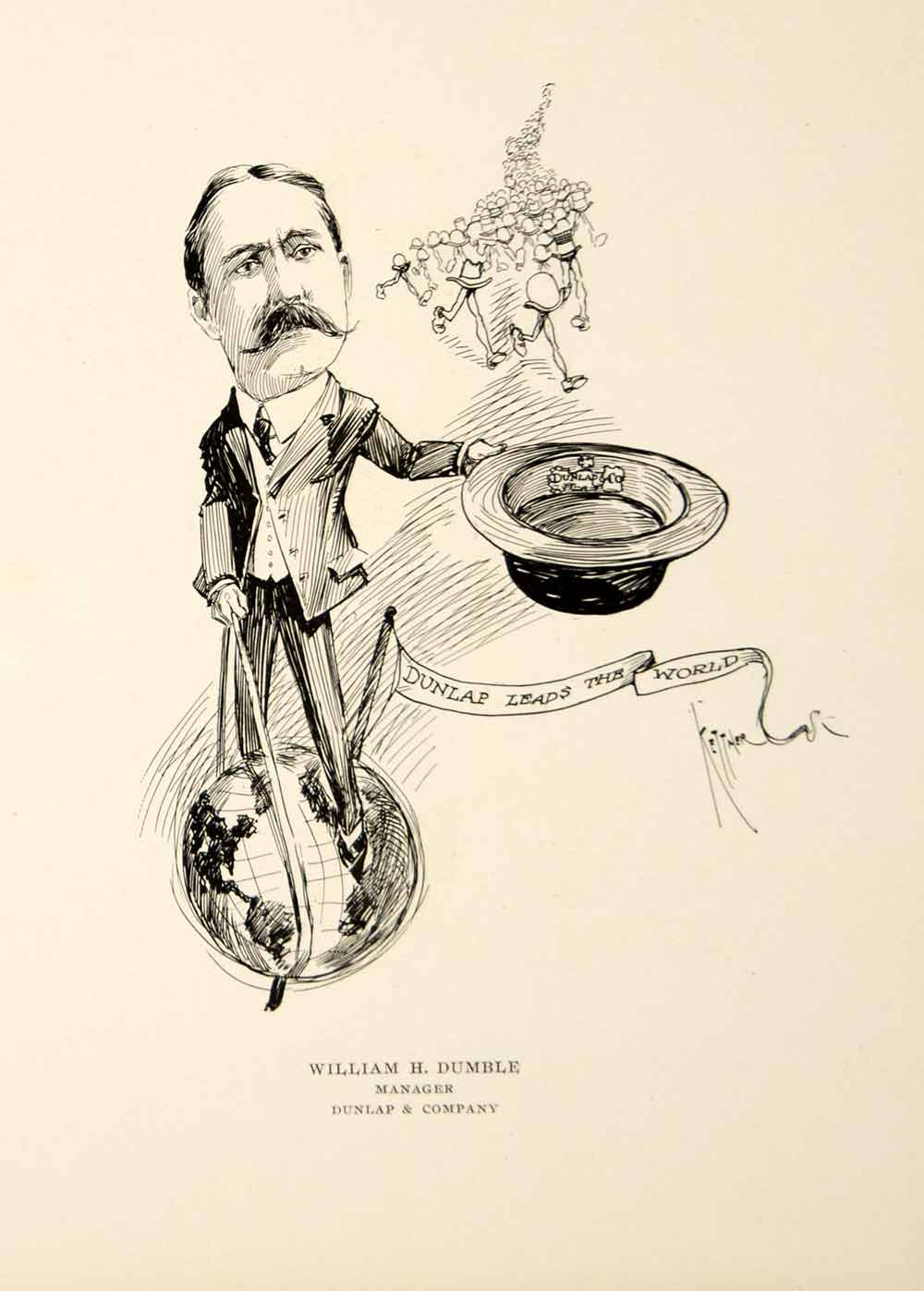 1904 Lithograph William H. Dumble Dunlap Chicago Illinois M.G. Kettner CPC1