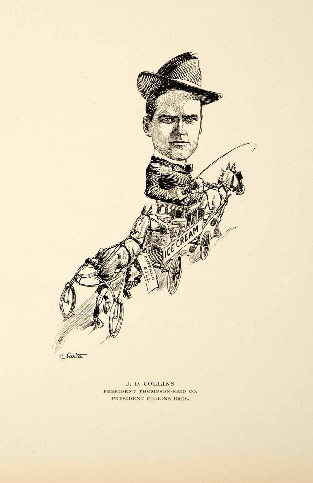 1904 Lithograph J.D. Collins Thompson Reid Chicago Illinois E. Bert Smith CPC1