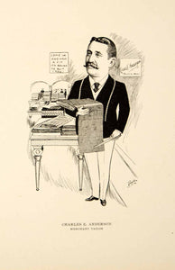 1904 Lithograph Charles E. Anderson Merchent Tailor Chicago Illinois Image CPC1