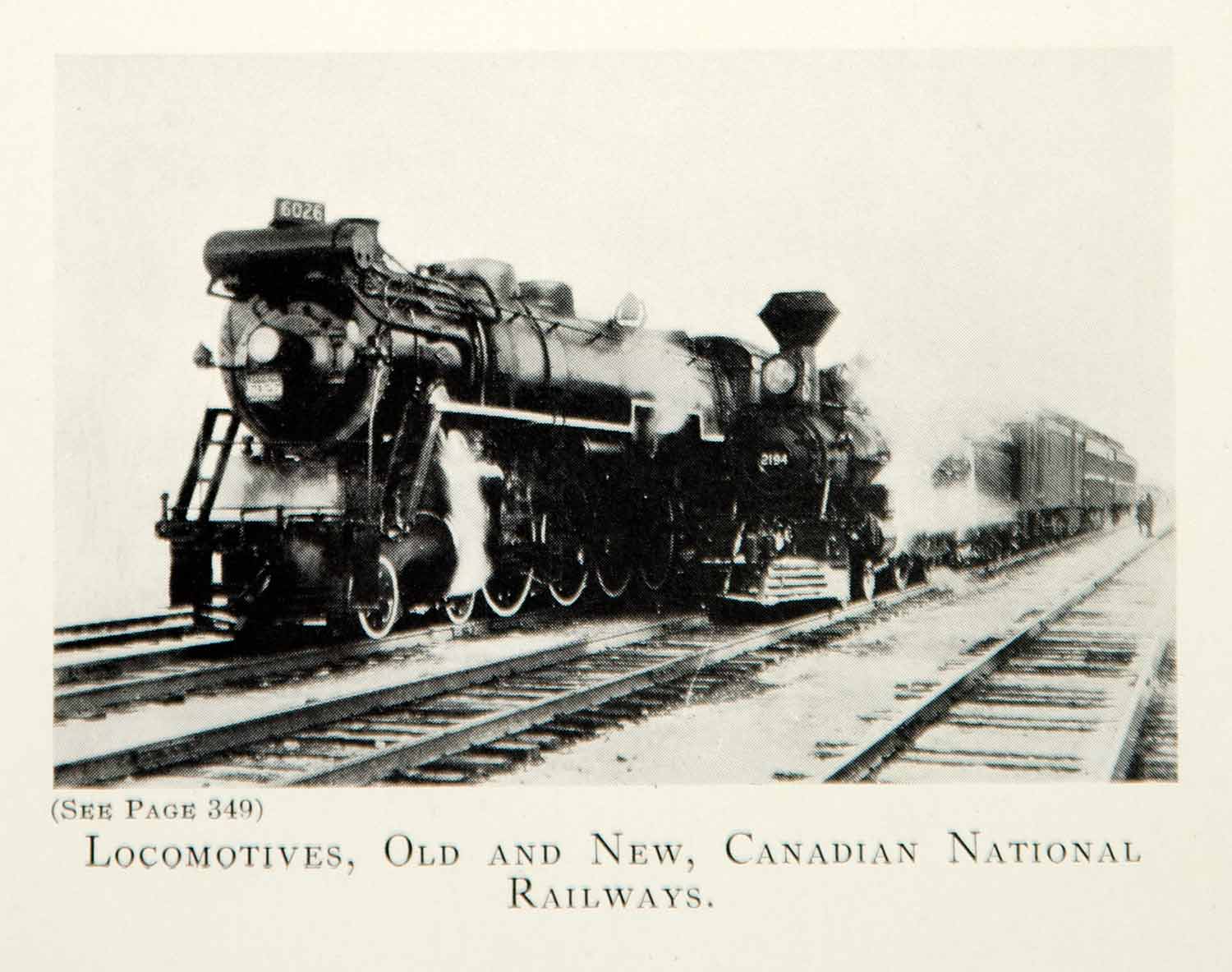 1933 Print Steam Locomotive Trains Canadian National Railway Transportation CRD1