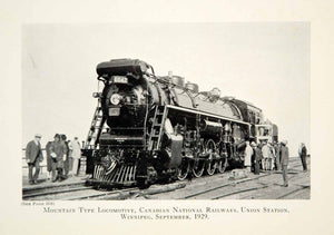 1933 Print Steam Locomotive 4-8-2 Mountain Type Canadian National Railway CRD1