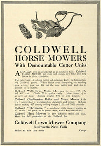 1916 Ad Coldwell Lawn Grass Horse Mower Cutter Unit Machinery Landscaping CSM1