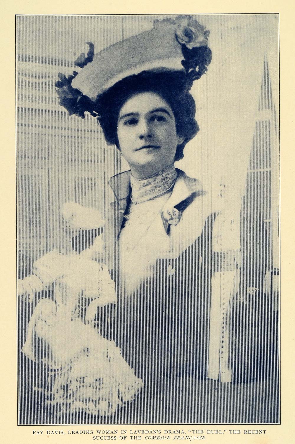1906 Print Fay Davis Portrait American Stage Actress Boston Duel Lavendan CSM1