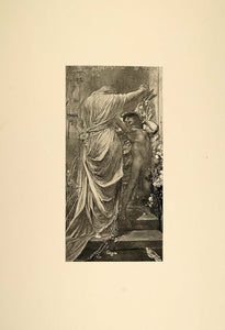 1893 Print Love and Death Nude George Frederick Watts - ORIGINAL CT2