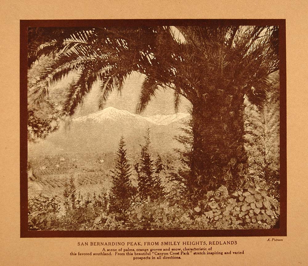 1911 Print California San Bernardino Peak Canyon Crest - ORIGINAL CTB1
