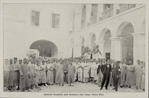 1899 Print Hospital Patient San Juan Puerto Rico Inmate ORIGINAL HISTORIC CUB1