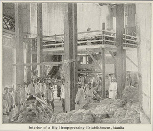 1899 Print Hemp Press Plant Factory Manila Philippines ORIGINAL HISTORIC CUB1