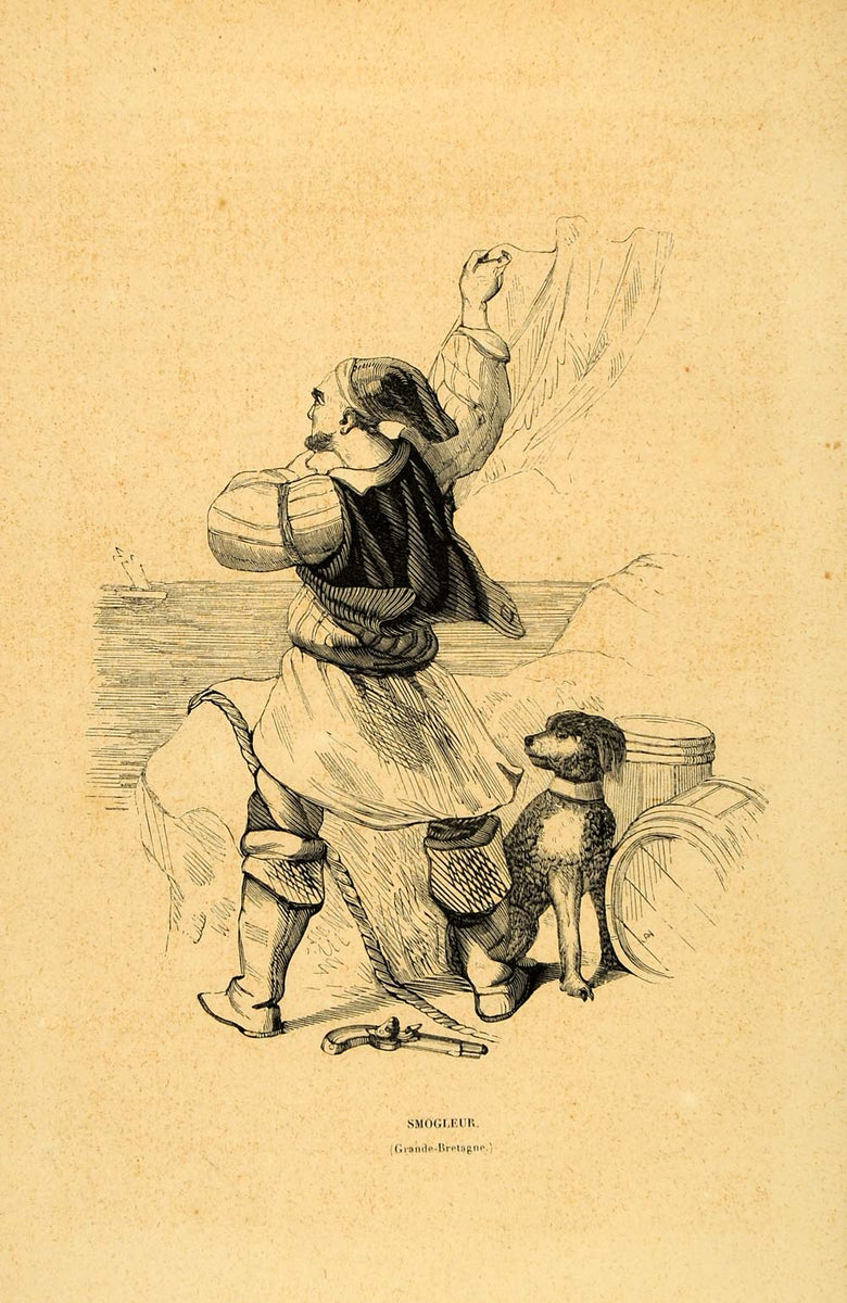 1844 Engraving Costume English Smuggler Pistol Boots - ORIGINAL CW4 ...