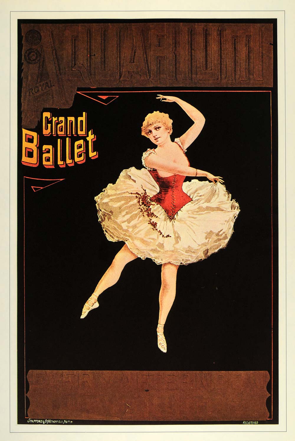 1975 Ballerina Ballet Royal Aquarium Dance Print Poster - ORIGINAL DAN2